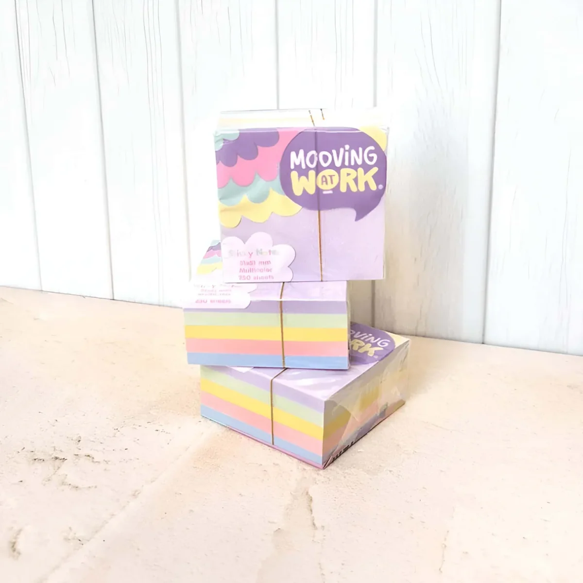 Cubo Notas Adhesivas Pastel 51x51mm 250hjs. Mooving - Image 2