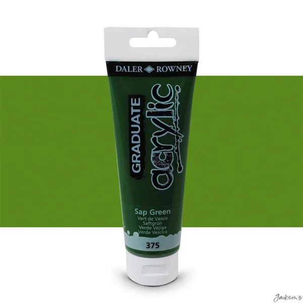 Tubo Acrilico Daler Rowney Graduate 120ml. Verde Vejiga 375