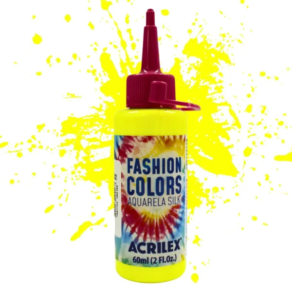 Pintura para Tela Fashion Colors Acuarela Silk Acrilex Amarillo Limon 60ml