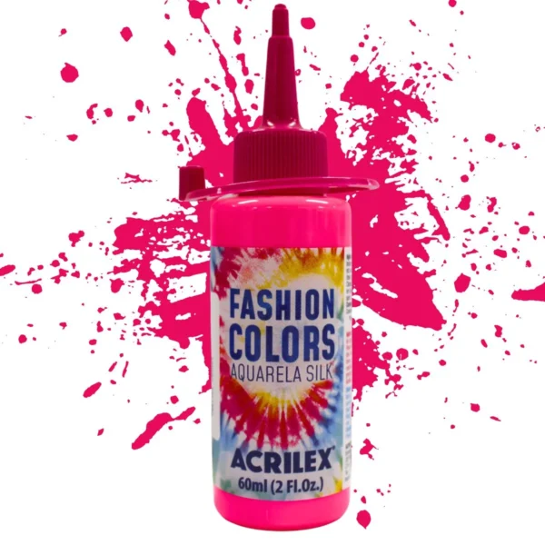 Pintura para Tela Fashion Colors Acuarela Silk Acrilex Pink 60ml