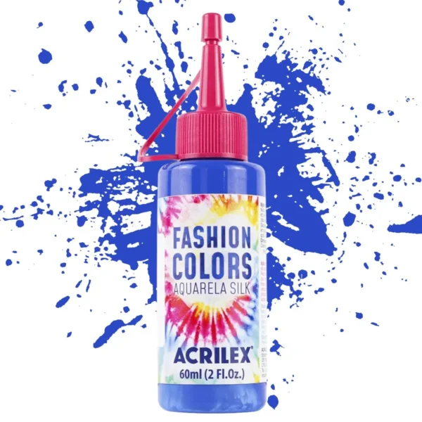 Pintura para Tela Fashion Colors Acuarela Silk Acrilex Azul Cobalto 60ml