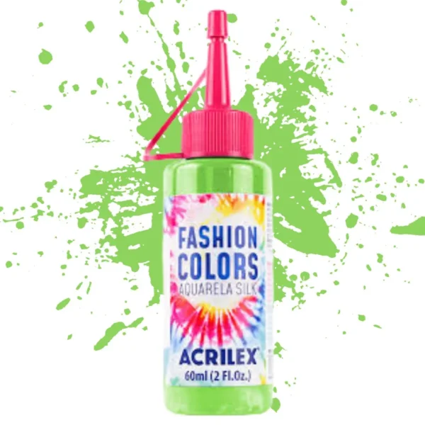 Pintura para Tela Fashion Colors Acuarela Silk Acrilex Verde Hoja 60ml