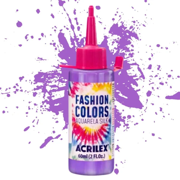 Pintura para Tela Fashion Colors Acuarela Silk Acrilex Lila 60ml