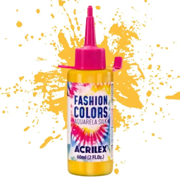 Pintura para Tela Fashion Colors Acuarela Silk Acrilex Amarillo Cadmio 60ml