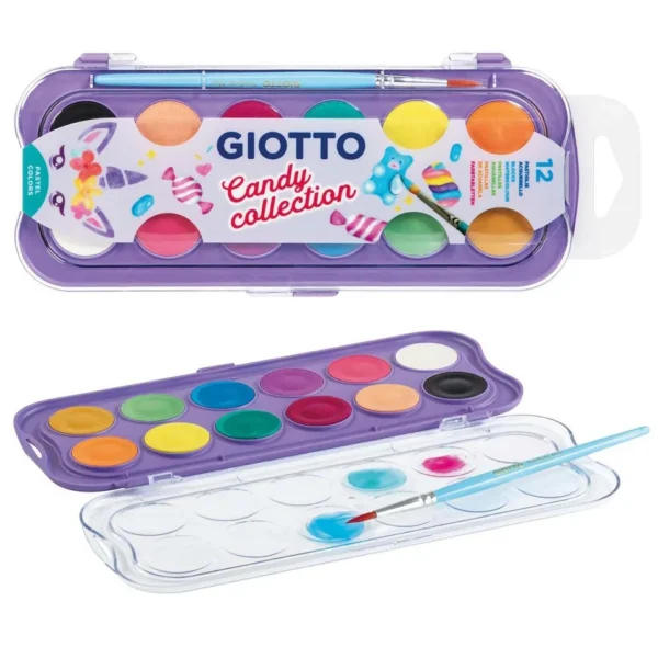 Acuarela Giotto 12 Colores 30mm Candy Collection