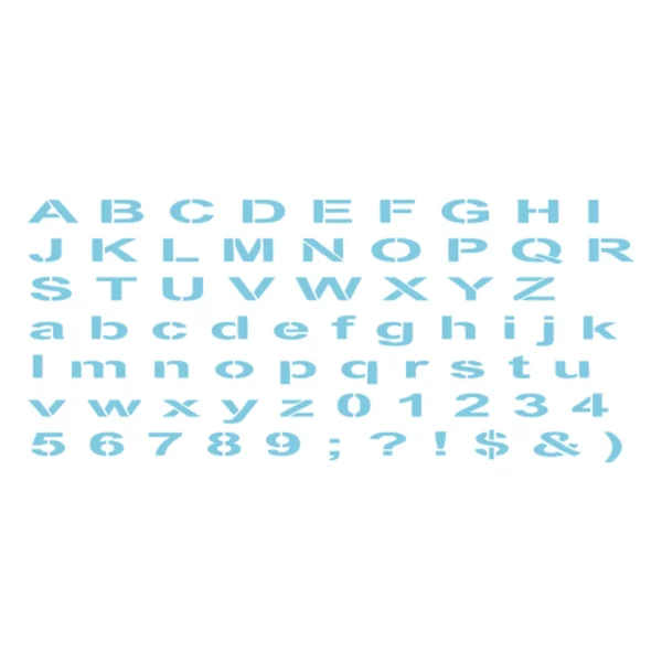 Stencil Acrilex 33x14cm. Alfabeto