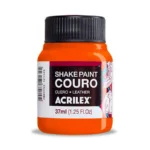 Frasco Pintura para Cuero Acrilex 37ml. Naranja 517