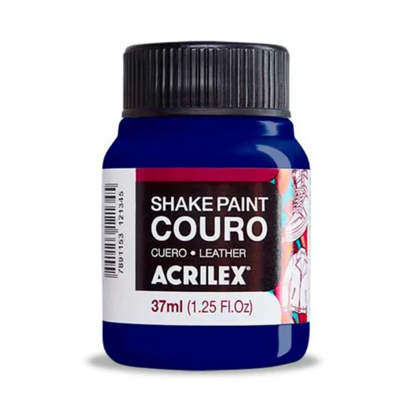 Frasco Pintura para Cuero Acrilex 37ml. Azul Turquesa 501