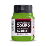 Frasco Pintura para Cuero Acrilex 37ml. Verde Manzana 802