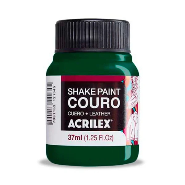 Frasco Pintura para Cuero Acrilex 37ml. Verde Bandera 511