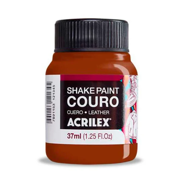 Frasco Pintura para Cuero Acrilex 37ml. Caramelo 569