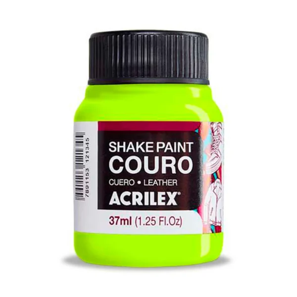 Frasco Pintura para Cuero Acrilex 37ml. Amarillo Limon 102