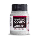 Frasco Pintura para Cuero Acrilex 37ml. Plata 533