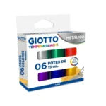 Tempera 6 Colores Metalicos Giotto 15ml.