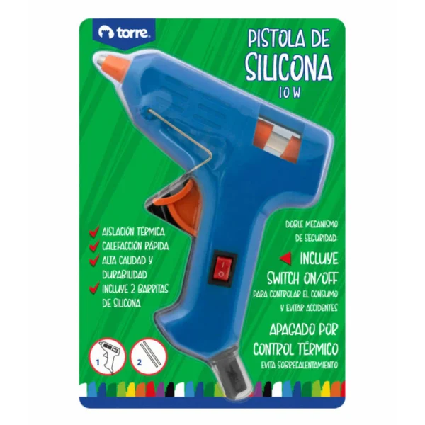 Pistola para Silicona Delgada Torre 10W 30226