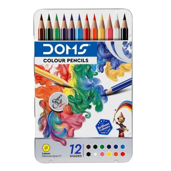 Lata Lapices 12 Colores Doms Super Soft