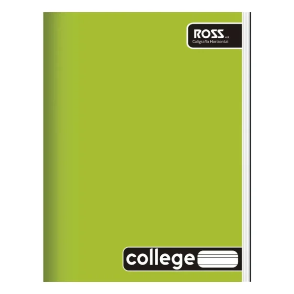 Cuaderno College Liso Caligrafia Horizontal 80hjs. Ross