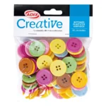 Set Botones Plasticos Colores Surtidos 55U. Creative