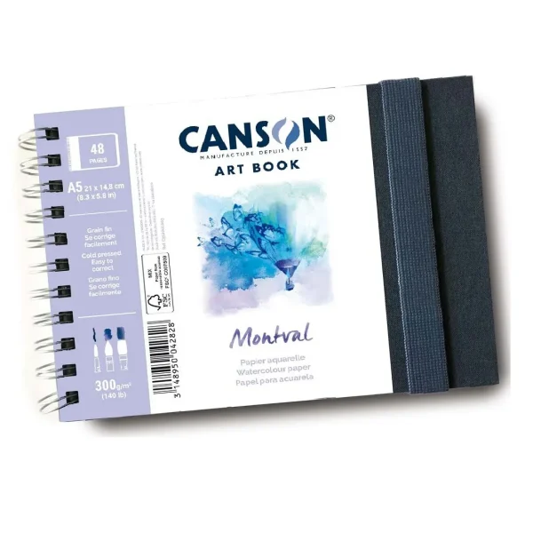 ArtBook Montval 21x14.8cm. Canson 24 Hojas 300gr.