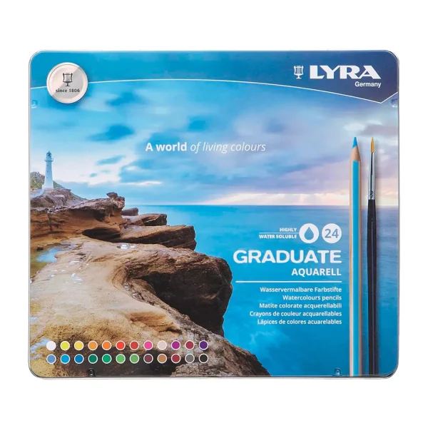 Lapices Lyra Graduate Aquarell Lata 24 Colores