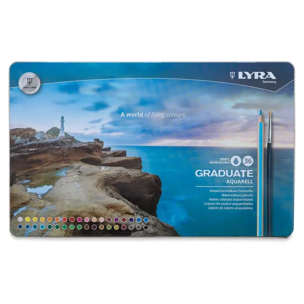 Lapices Lyra Graduate Aquarell Lata 36 Colores
