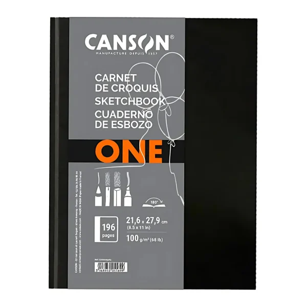 ArtBook One 21.6x27.9cm. Canson 196 Páginas 100gr.